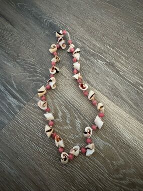 Spiral seashell necklace